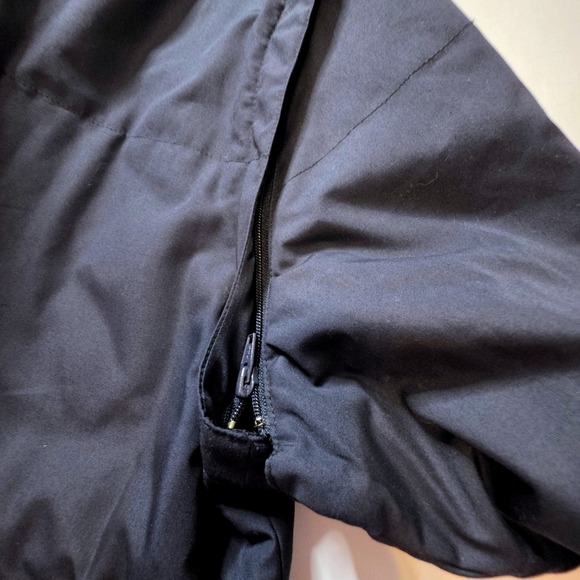 Vtg Royal Mail XL Thermal Logo Coat Navy Blue Workwear Jacket Mens ZipOff Sleeve - Picture 8 of 11